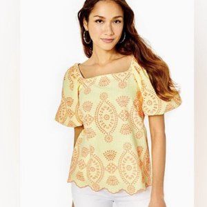 NWOT $158 Lilly Pulitzer Lettie Eyelet Top - Size S